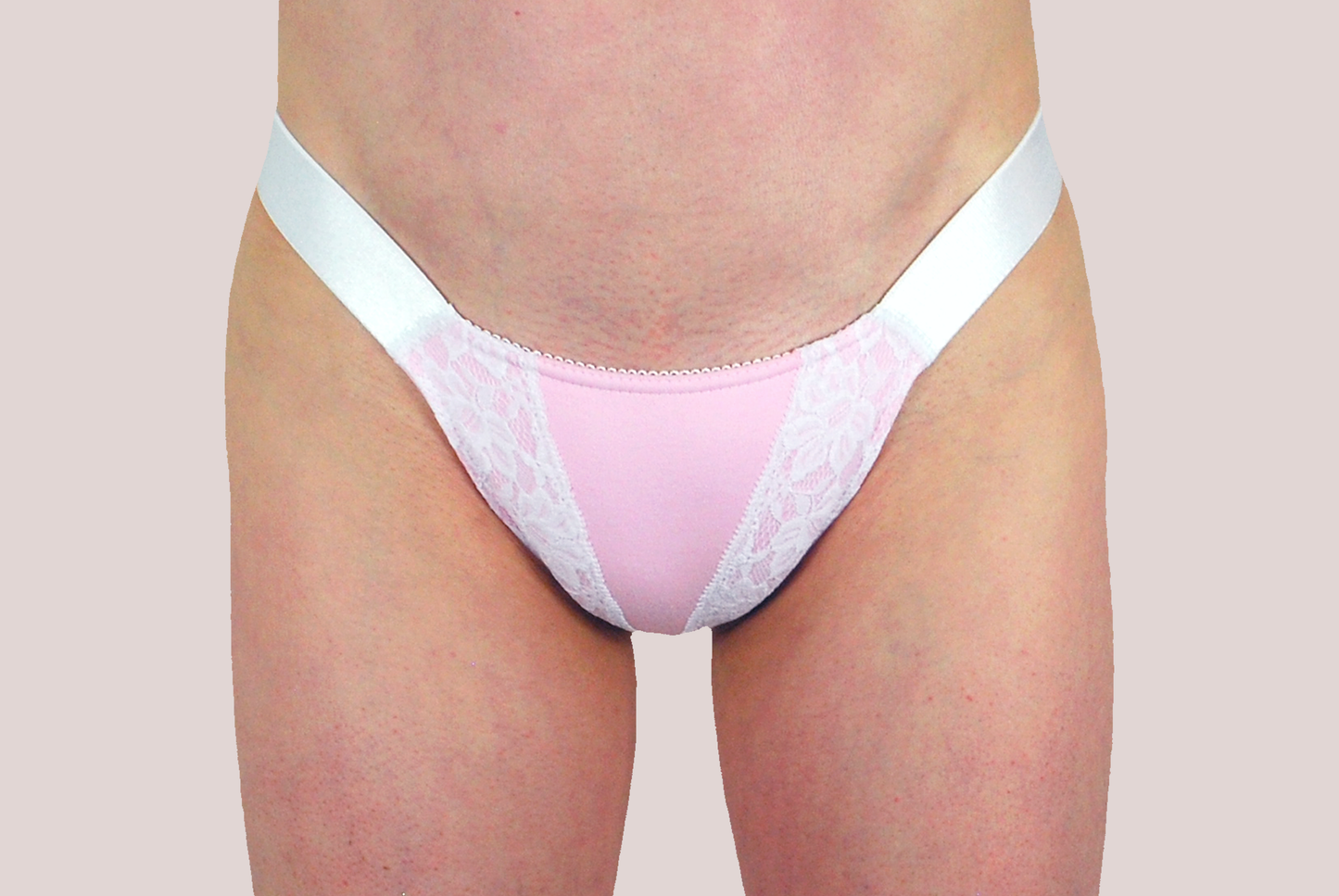 DEEP VEE TUCK THONG / BABYPINK