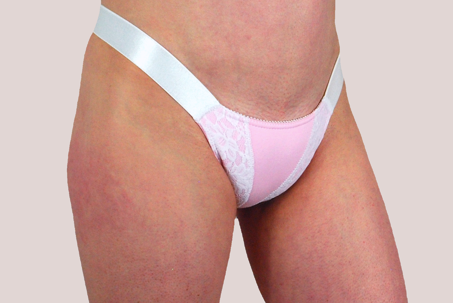 DEEP VEE TUCK THONG / BABYPINK